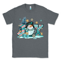 Charcoal Heather cute coffeecup snowmanand joy Classic Tee - AdoDesignShop