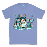 Colony Blue cute coffeecup snowmanand joy Classic Tee - AdoDesignShop