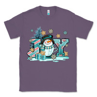 Lavender cute coffeecup snowmanand joy Classic Tee - AdoDesignShop