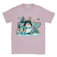 Lilac cute coffeecup snowmanand joy Classic Tee - AdoDesignShop