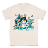 Natural cute coffeecup snowmanand joy Classic Tee - AdoDesignShop