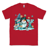 Red cute coffeecup snowmanand joy Classic Tee - AdoDesignShop