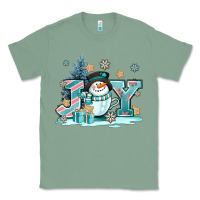 Sage cute coffeecup snowmanand joy Classic Tee - AdoDesignShop