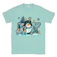 Seafoam cute coffeecup snowmanand joy Classic Tee - AdoDesignShop