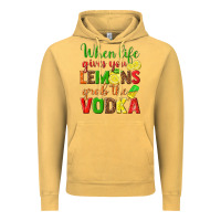 Vintage Mustard when life gives you lemons grab the vodka Vintage Hoodie - texasbilliewilder