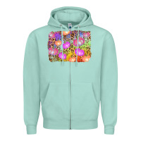 Seafoam colourful pumpkin background Zipper Hoodie - AdoDesignShop
