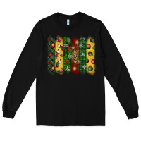 Black christmas brushstroke Long Sleeve Tee - BundleAndBundleShop