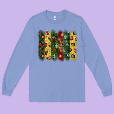 Christmas Brushstroke Long Sleeve Tee Designed By Bundleandbundleshop