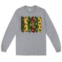 Heather Grey christmas brushstroke Long Sleeve Tee - BundleAndBundleShop