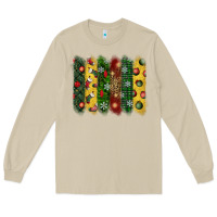 Mushroom christmas brushstroke Long Sleeve Tee - BundleAndBundleShop