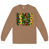 Toasted Coconut christmas brushstroke Long Sleeve Tee - BundleAndBundleShop