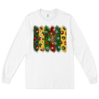 White christmas brushstroke Long Sleeve Tee - BundleAndBundleShop