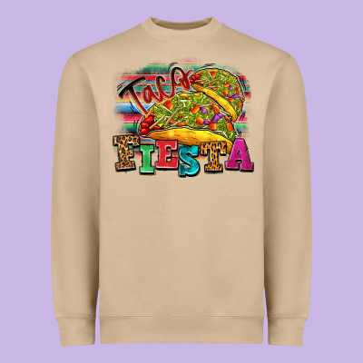 Taco Fiesta Heavyweight Sweatshirt Designed By Texasbilliewilder
