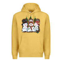 Antique Gold christmas snowman Premium Hoodie - AdoDesignShop