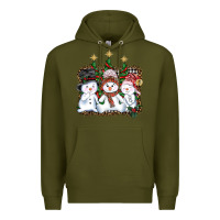 Army Green christmas snowman Premium Hoodie - AdoDesignShop