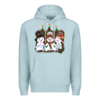 Blue Mist christmas snowman Premium Hoodie - AdoDesignShop