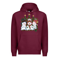 Burgundy christmas snowman Premium Hoodie - AdoDesignShop