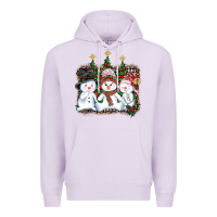 Lilac christmas snowman Premium Hoodie - AdoDesignShop