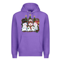 Purple christmas snowman Premium Hoodie - AdoDesignShop