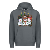 Rock christmas snowman Premium Hoodie - AdoDesignShop