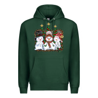 Sports Green christmas snowman Premium Hoodie - AdoDesignShop