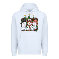 White christmas snowman Premium Hoodie - AdoDesignShop