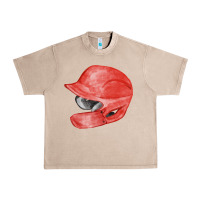 French Oak red baseball batting helmet fa element Urban Heavy Tee - FaDigitalArtStudio