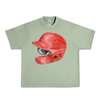 Oil Green red baseball batting helmet fa element Urban Heavy Tee - FaDigitalArtStudio
