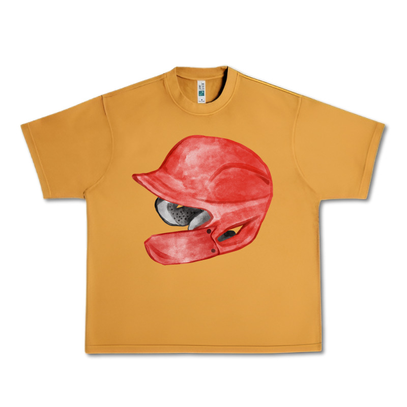 Red Baseball Batting Helmet Fa Element Urban Heavy Tee by FaDigitalArtStudio | Teevron