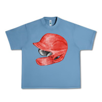 Pebble Blue red baseball batting helmet fa element Urban Heavy Tee - FaDigitalArtStudio