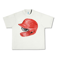 Pistachio red baseball batting helmet fa element Urban Heavy Tee - FaDigitalArtStudio