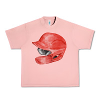 Salmon red baseball batting helmet fa element Urban Heavy Tee - FaDigitalArtStudio