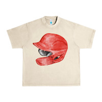 Sandshell red baseball batting helmet fa element Urban Heavy Tee - FaDigitalArtStudio