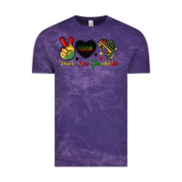 Cloud Purple peace love juneteenth 1865 Vintage Tee - HRA Design Shop