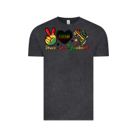 Vintage Black peace love juneteenth 1865 Vintage Tee - HRA Design Shop