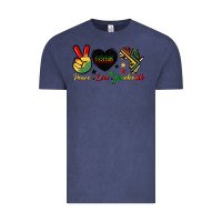 Vintage Denim peace love juneteenth 1865 Vintage Tee - HRA Design Shop