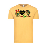 Vintage Mustard peace love juneteenth 1865 Vintage Tee - HRA Design Shop
