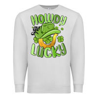 Dove Grey howdy go lucky st patrics day Premium Sweatshirt - MaliasSmallBusiness
