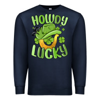 Navy howdy go lucky st patrics day Premium Sweatshirt - MaliasSmallBusiness