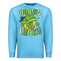 Ocean Blue howdy go lucky st patrics day Premium Sweatshirt - MaliasSmallBusiness