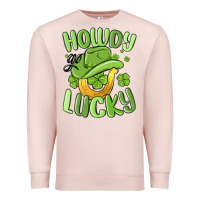 Pale Pink howdy go lucky st patrics day Premium Sweatshirt - MaliasSmallBusiness