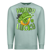 Seafoam howdy go lucky st patrics day Premium Sweatshirt - MaliasSmallBusiness
