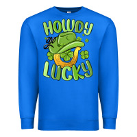 True Royal howdy go lucky st patrics day Premium Sweatshirt - MaliasSmallBusiness