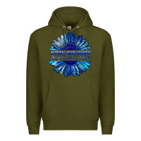 Army Green autism awareness accept understand love blue Premium Hoodie - LillyAllenDesigns