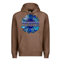 Chestnut autism awareness accept understand love blue Premium Hoodie - LillyAllenDesigns