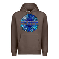 Coffee autism awareness accept understand love blue Premium Hoodie - LillyAllenDesigns