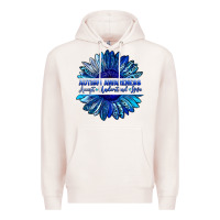 Pale Pink autism awareness accept understand love blue Premium Hoodie - LillyAllenDesigns