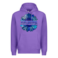 Purple autism awareness accept understand love blue Premium Hoodie - LillyAllenDesigns