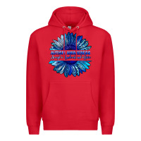 Red autism awareness accept understand love blue Premium Hoodie - LillyAllenDesigns