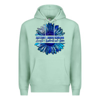 Seafoam autism awareness accept understand love blue Premium Hoodie - LillyAllenDesigns